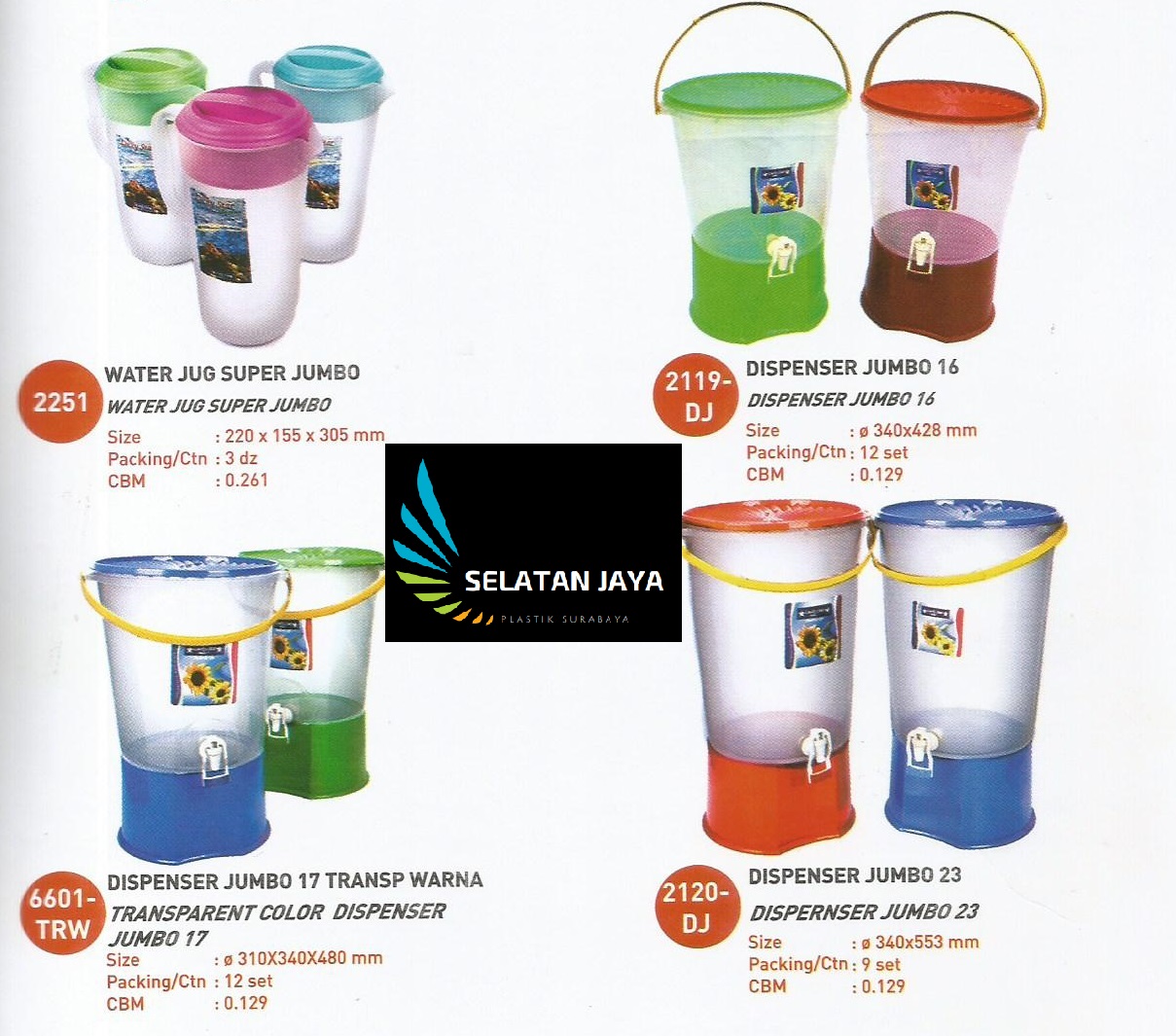 Dispenser air plastik  jumbo  merk Lucky Star Selatan Jaya 